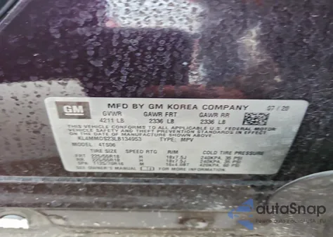 2020 Buick Encore Gx Select из США, поврежденный, VIN KL4MMDS23LB134953